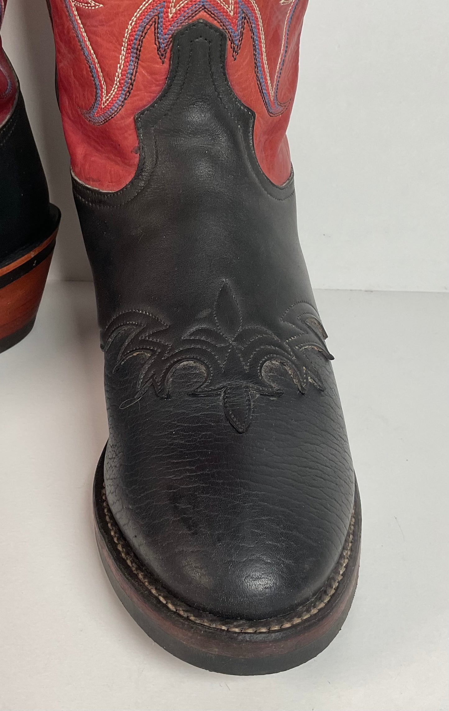 Tony Lama Bullhide Buckaroo Boots | USA Made | Collar Overlay | Men’s 9.5 EE