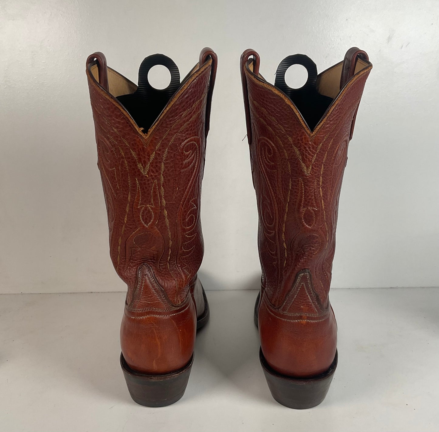 Lucchese Classics Handmade Cowboy Boots 12 EE Brown Bison Hide