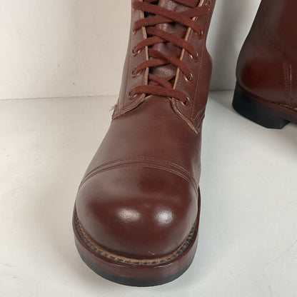 Vintage Vietnam War Brown Jump Boots 11 N (Narrow) Cap Toe Paratrooper