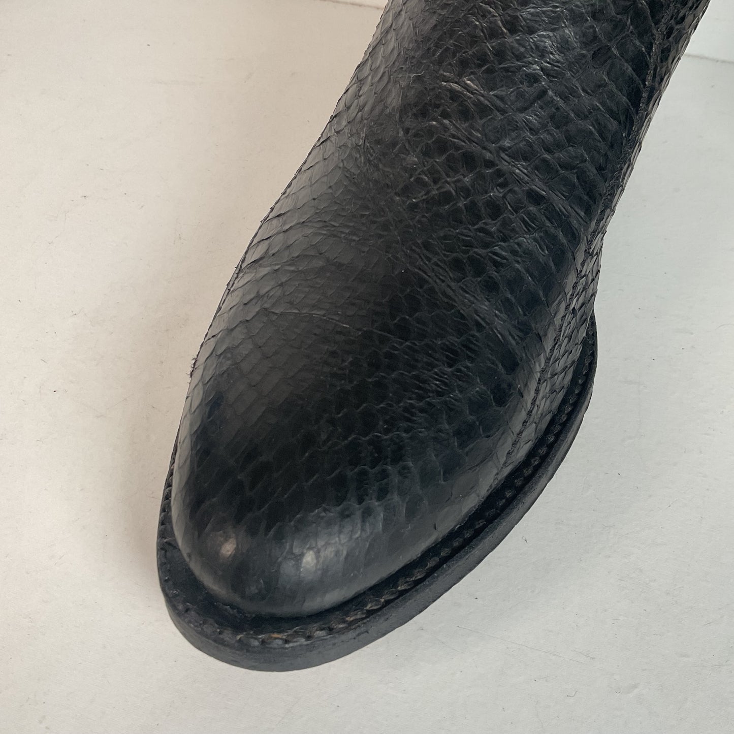 Exotic Black Cobra Snakeskin Cowboy Boots Mexico 28.5 E | US Men’s 10.5