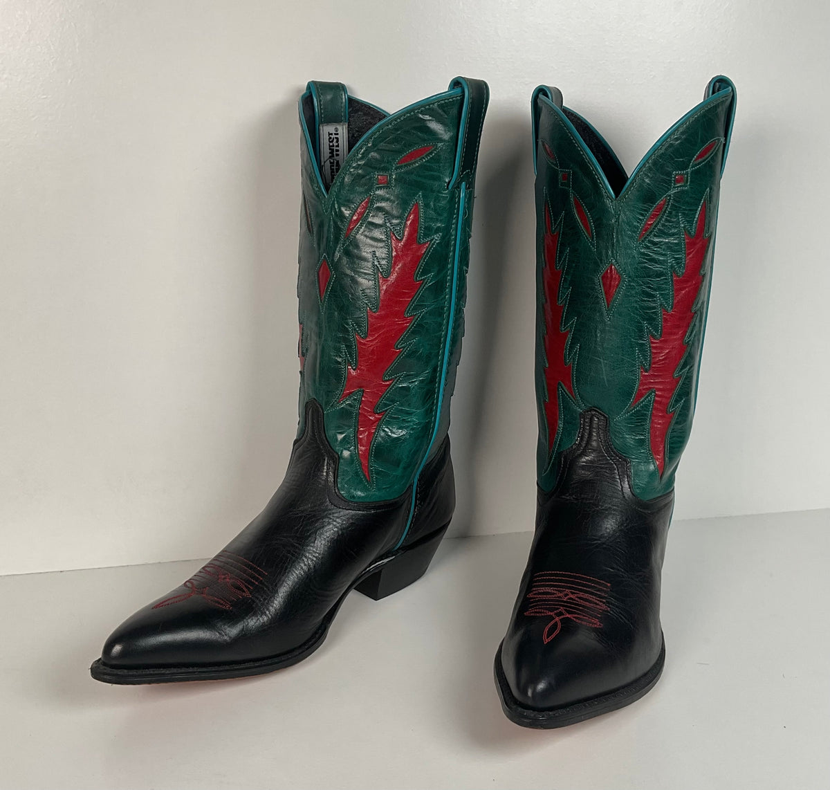 Vintage Dan Post for Code West Cowgirl Boots | Tooled Inlays | Women’s 9 M