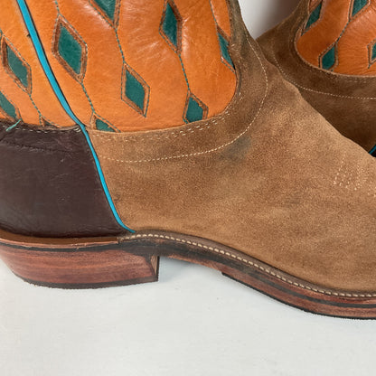 Olathe Buckaroo Cowboy Boots | Suede | USA Made | Men’s 14 EEE