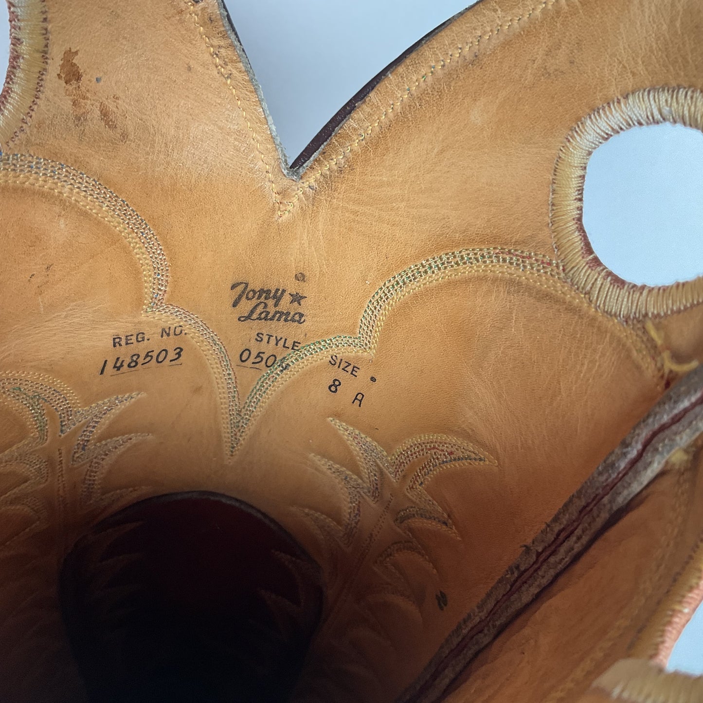 Vintage Tony Lama Buckaroo Boots | Rainbow Stitched | Men’s 8 A | Women’s 9