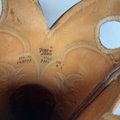 Vintage Tony Lama Buckaroo Boots | Rainbow Stitched | Men’s 8 A | Women’s 9