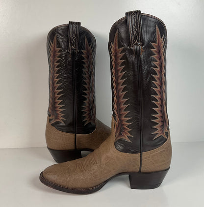 Vintage Tony Lama Elephant Cowboy Boots | Exotic | Gold Label | Men’s 9 D