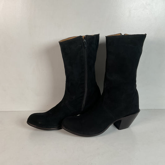 Lucchese Prototype Sock Booties 8 B Nubuck Suede Classics Handmade