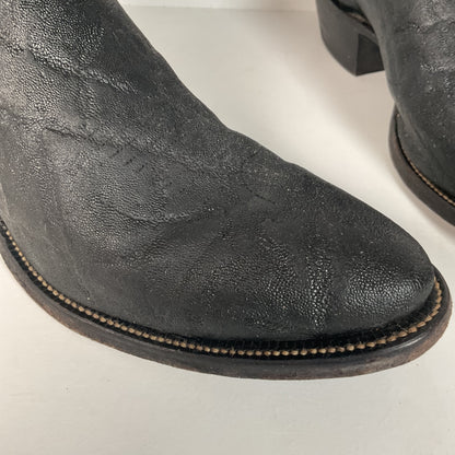 Justin Faux Elephant Print On Cowhide Buckaroo Cowboy Boots 10 D Punchy