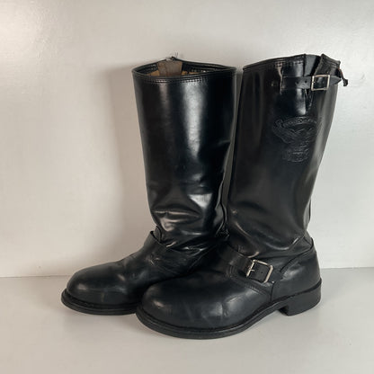Vintage Harley Davidson Motorcycle Boots 11 Tall Steel Toe Engineer USA Made