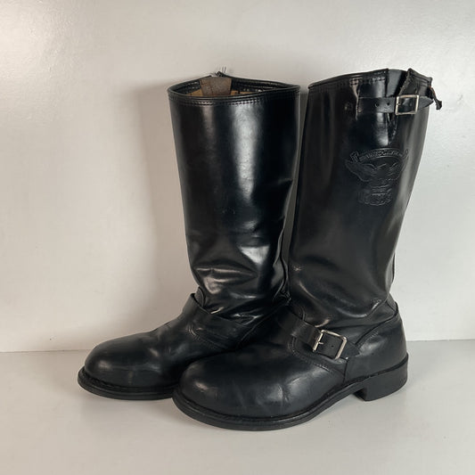 Vintage Harley Davidson Motorcycle Boots 11 Tall Steel Toe Engineer USA Made