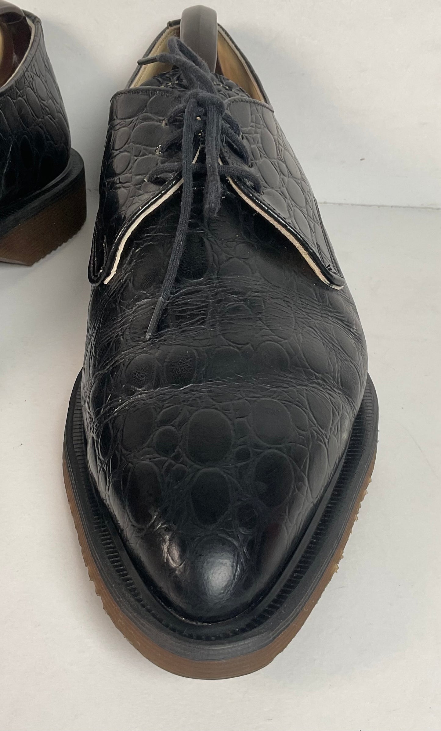 Vintage Dr. Martens Crocodile Embossed Derby Shoes Men’s 8 UK | 9 US England