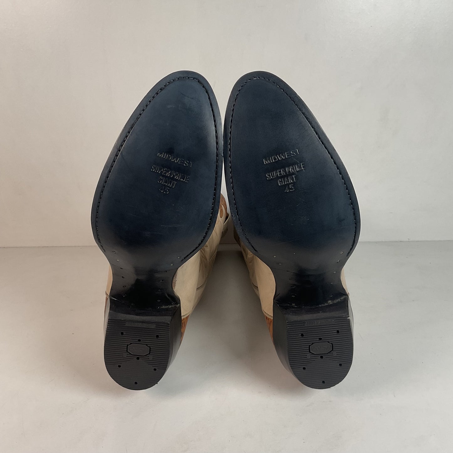 Vintage Justin Wingtip Cowboy Boots 9 D Old Fort Worth Label Recrafted