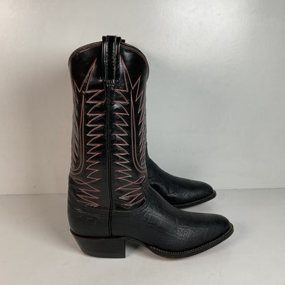 1970s Tony Lama Elephant Print Cowboy Boots 10 USA Made Gold Label