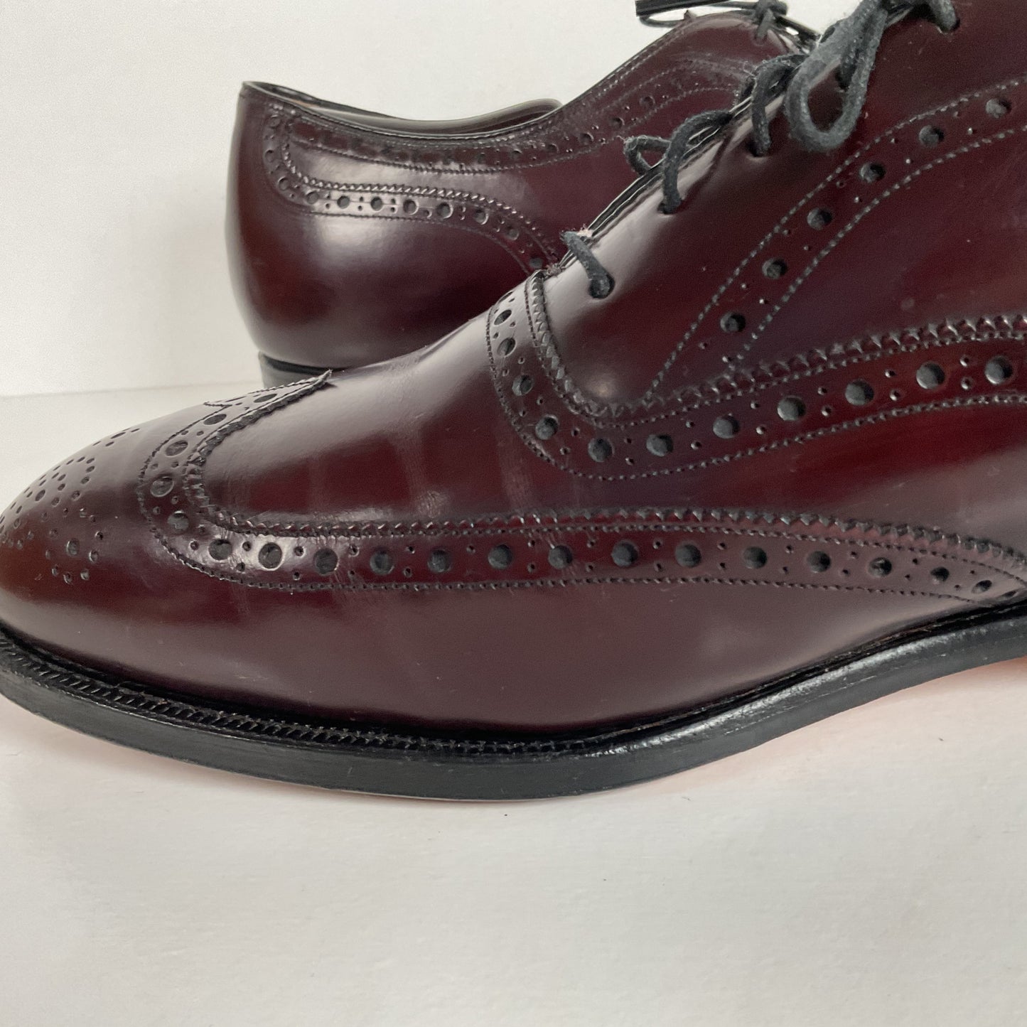 Vintage Johnston Murphy Oxford Shoes | Burgundy Calf | USA Made | Men’s 12 D