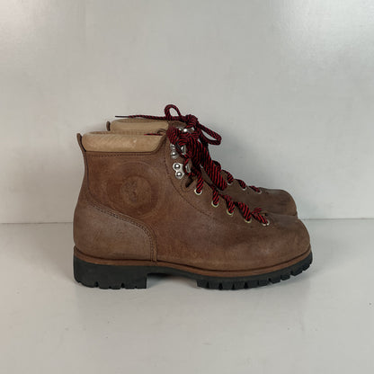 Vintage Vasque Mens Mountaineering Boots 8.5 A Hiking Rough Out Suede