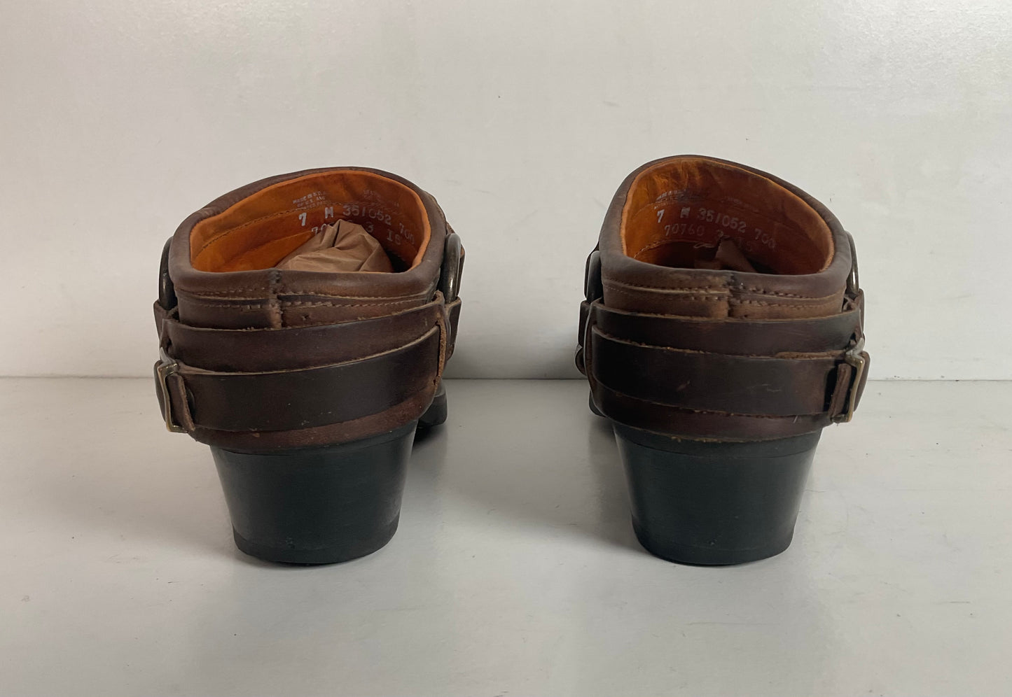 Frye Women’s Western Mule Clogs 7 M USA Made Gaucho Harness
