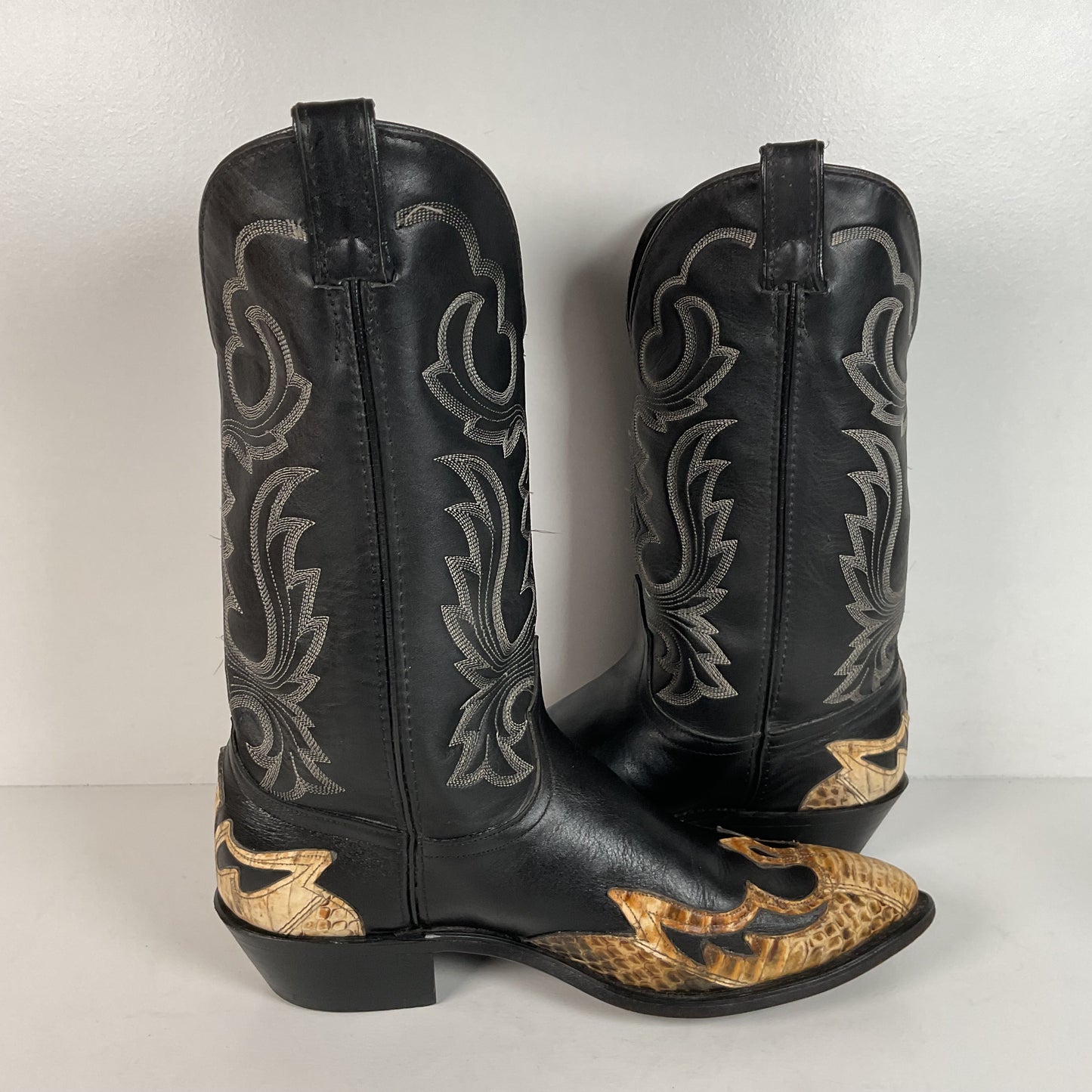 Dan Post for Code West Cowboy Boots | Python Snakeskin Tip | USA Made | 9 Wide