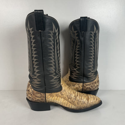 Cowtown Bias Cut Rattlesnake Cowboy Boots | Western Diamondback | Men’s 10 D