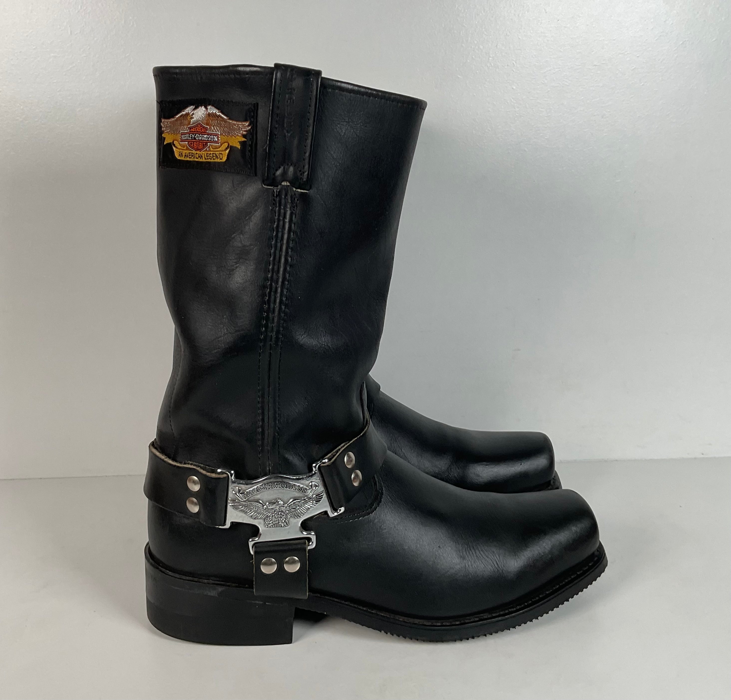 Vintage Harley Davidson Harness Boots | USA Made | Soft Toe