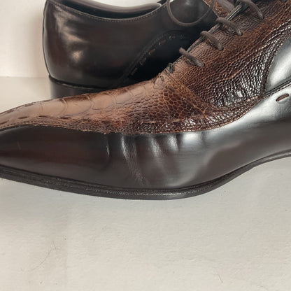 Mezlan Exotic Ostrich Leg Loafer Shoes 9.5 M Recrafted