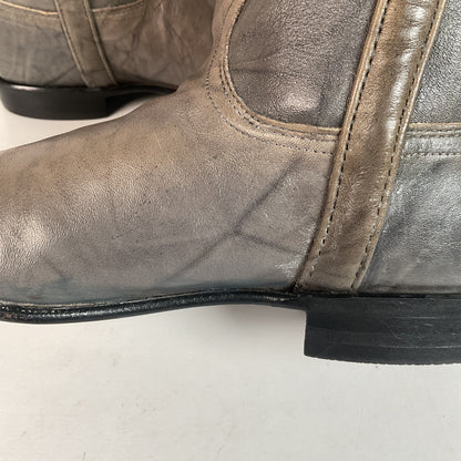 Vintage Justin Grey Marbled Campus Riding Boots 7 B USA Made