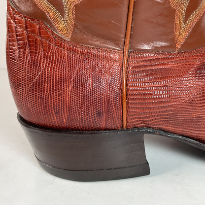 Vintage Tony Lama Teju Lizard Cowboy Boots | Gold Label | Men’s 11 D
