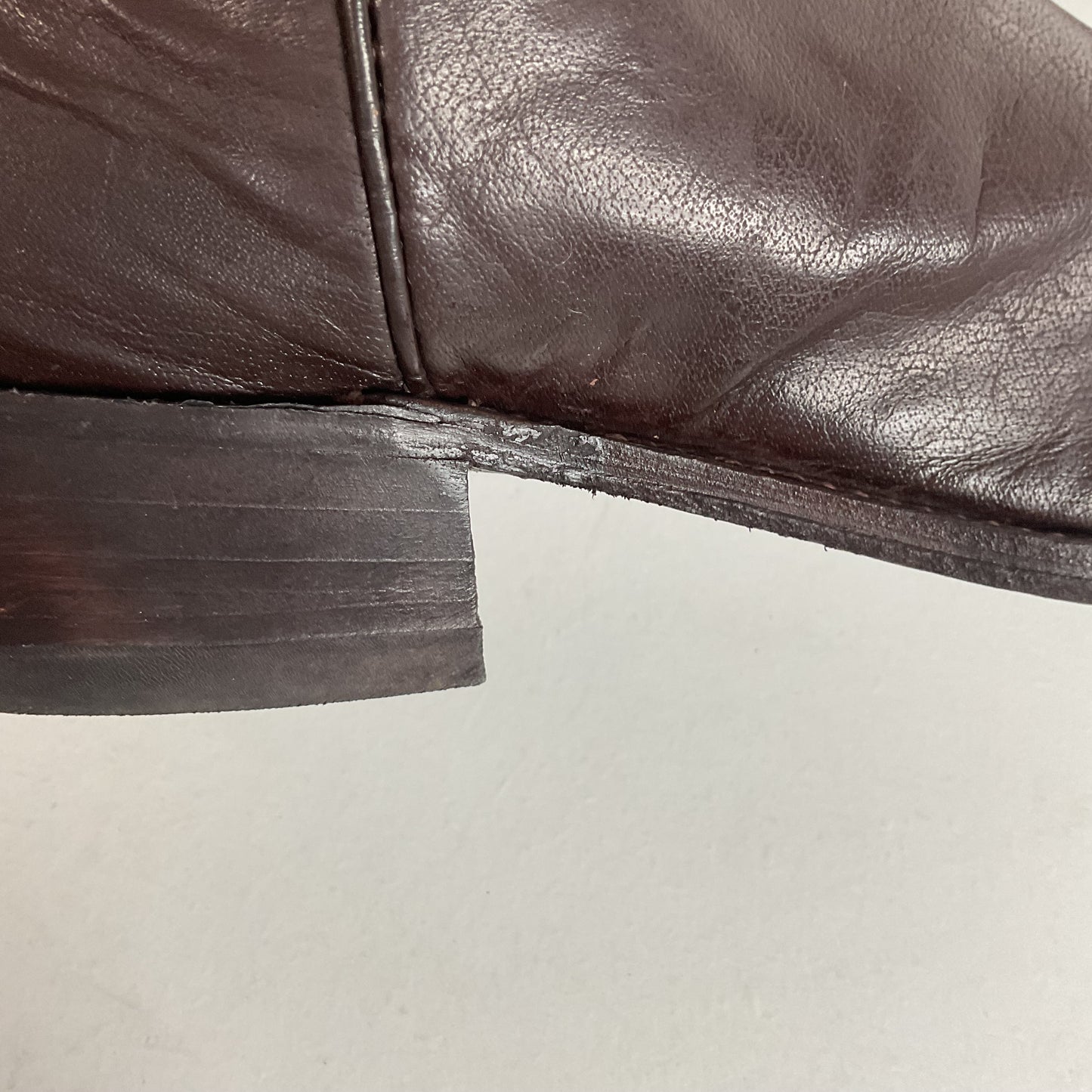 Vintage Nocona Brown Boar Skin Cowboy Boots 13 D Wild Pig