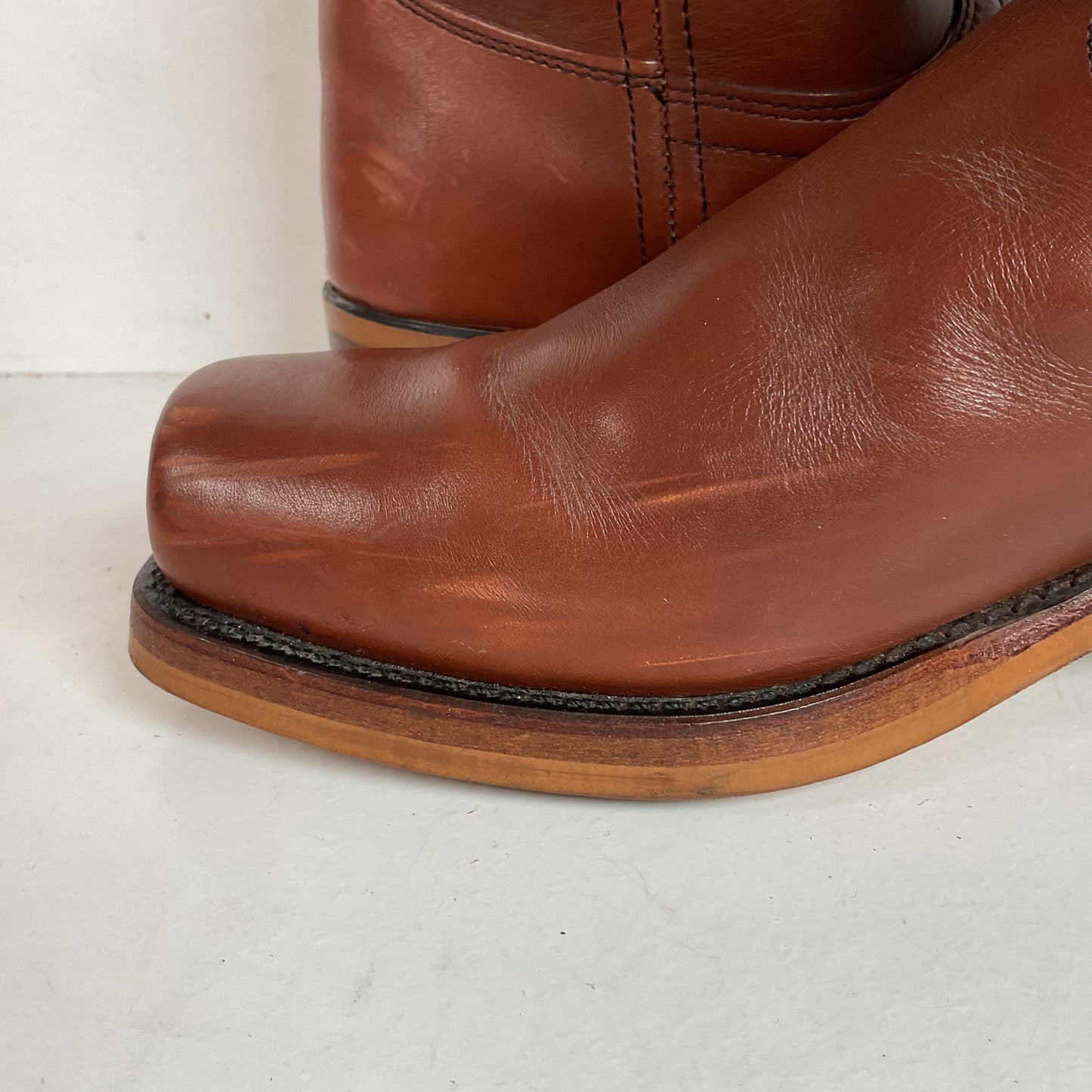 Vintage Sears Chunky Western Campus Boots 10.5 EE USA Made Cavalry Style