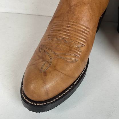 Vintage J. Chisholm Western Work Boots | USA Made | Pecan Taurus | Men’s 10 D