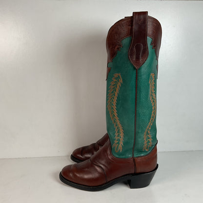 Olathe Tall Top Cowboy Boots 9.5 D USA Made Buckaroo