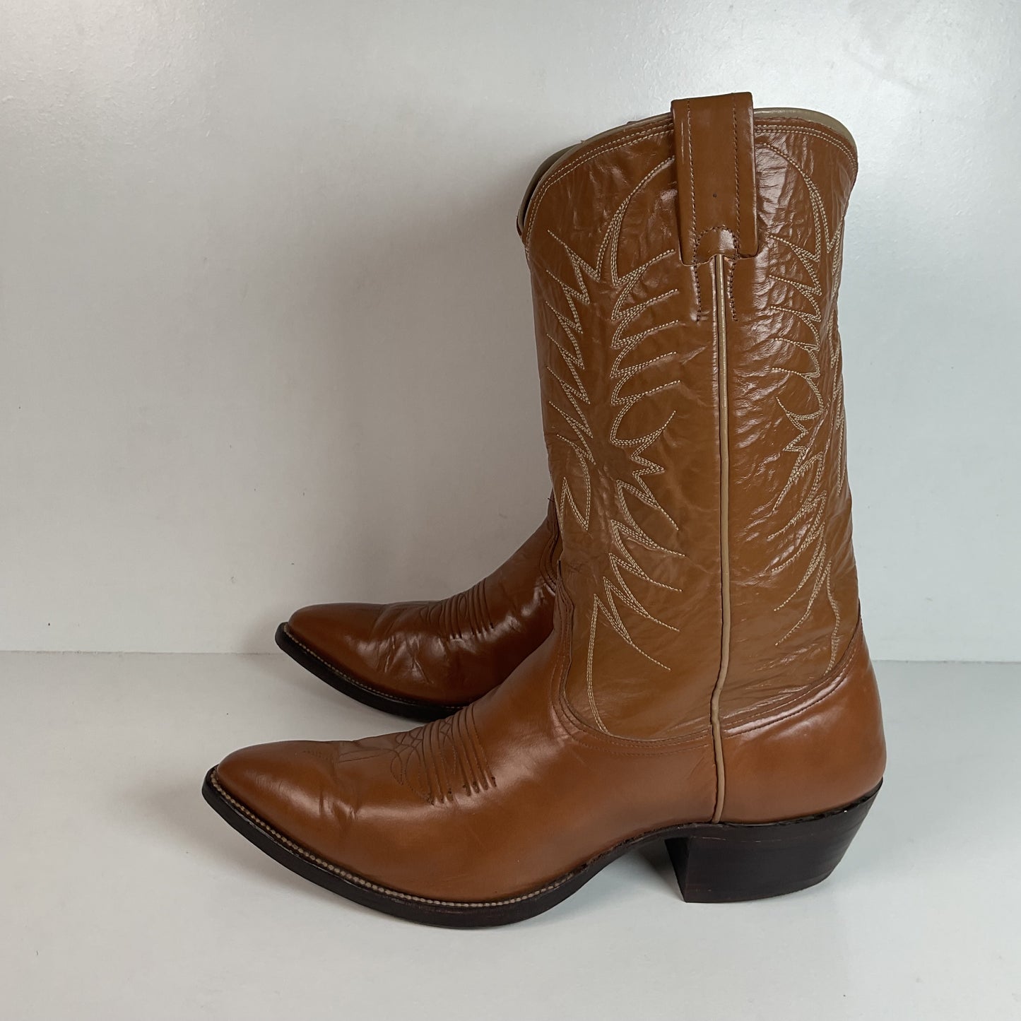 Vintage Nocona Calfskin Cowboy Boots 12 D Old Black Label