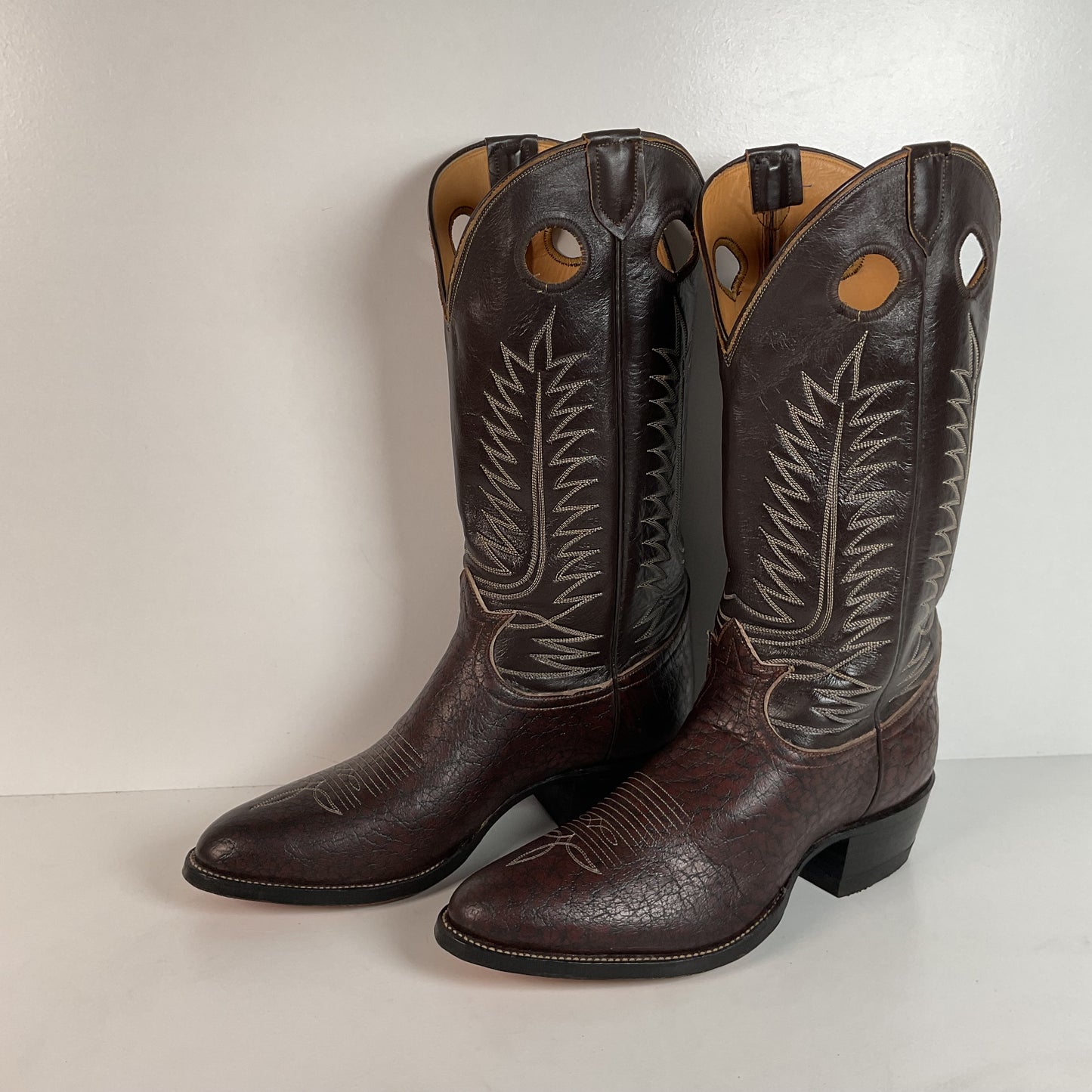 Vintage Tony Lama Caribou Buckaroo Boots | Exotic | Gold Label | Cowboy | 11 E