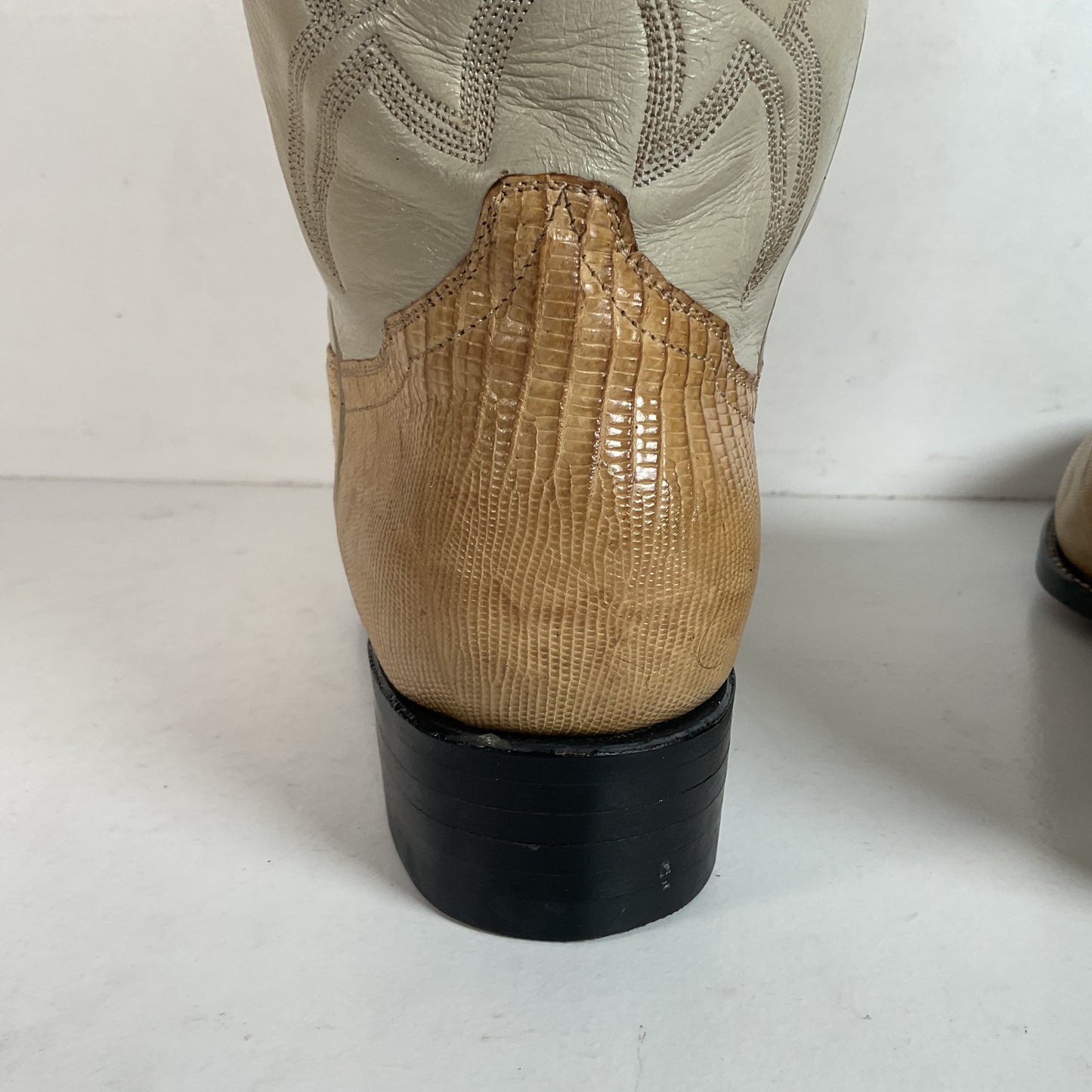 Silvertown Blonde Lizard Cowgirl Boots | Men’s 7.5 C | Women’s 8.5