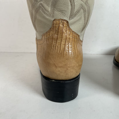 Silvertown Blonde Lizard Cowgirl Boots | Men’s 7.5 C | Women’s 8.5