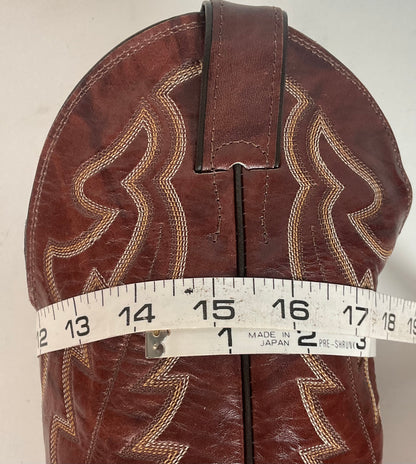 Vintage Justin Marbled Deerlite Cowboy Boots | USA Made | Deer Skin | 8.5 D