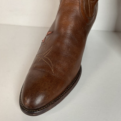Vintage Dan Post Tulip Cowgirl Boots | Snakeskin | Men’s 8.5 | Women’s 9.5
