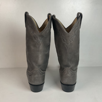 Vintage Dan Post Grey Elk Skin Cowboy Boots 10.5 D USA Made Old Label