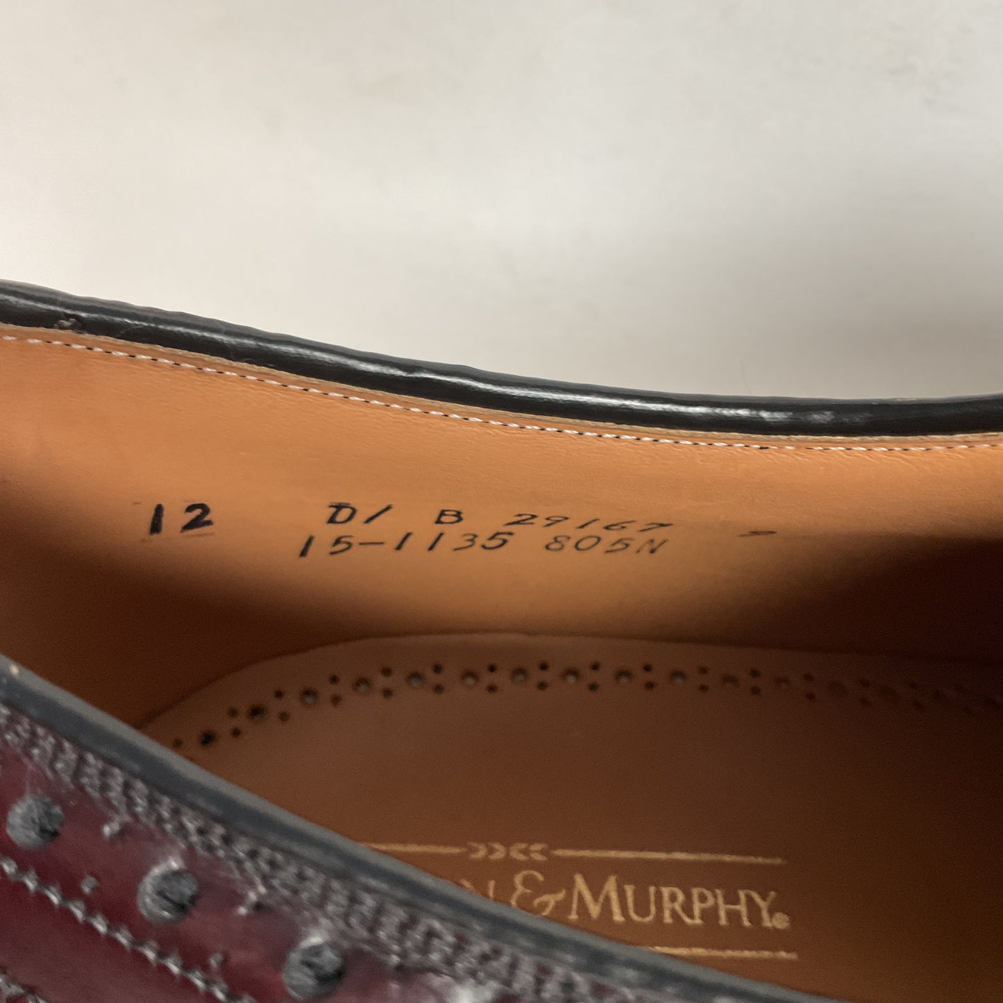 Vintage Johnston Murphy Oxford Shoes | Burgundy Calf | USA Made | Men’s 12 D