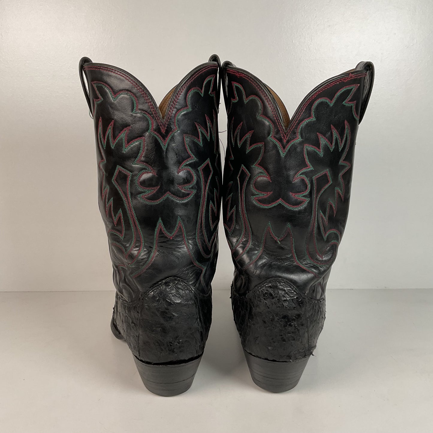 Vintage Olathe Sea Bass Cowboy Boots | Exotic | Distressed | Men’s 13 EE