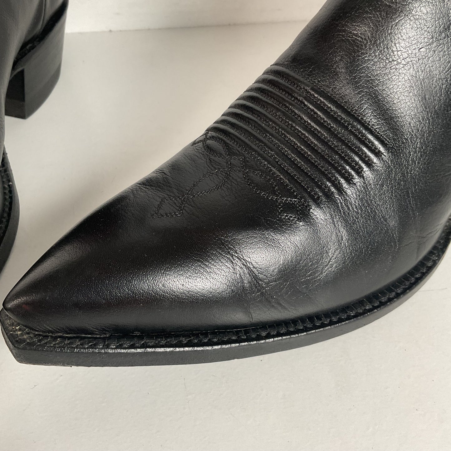 Vintage Justin Buffalo Calf Cowboy Boots | USA Made | Black Cherry | Men’s 10 D