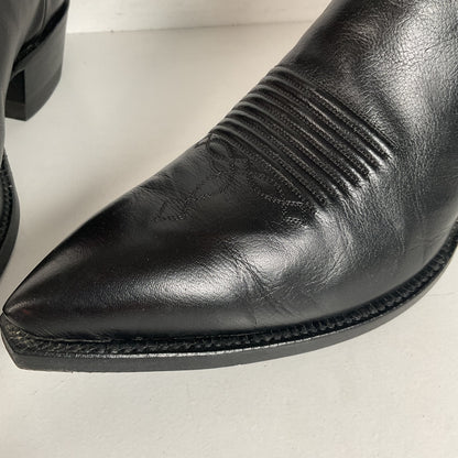 Vintage Justin Buffalo Calf Cowboy Boots | USA Made | Black Cherry | Men’s 10 D