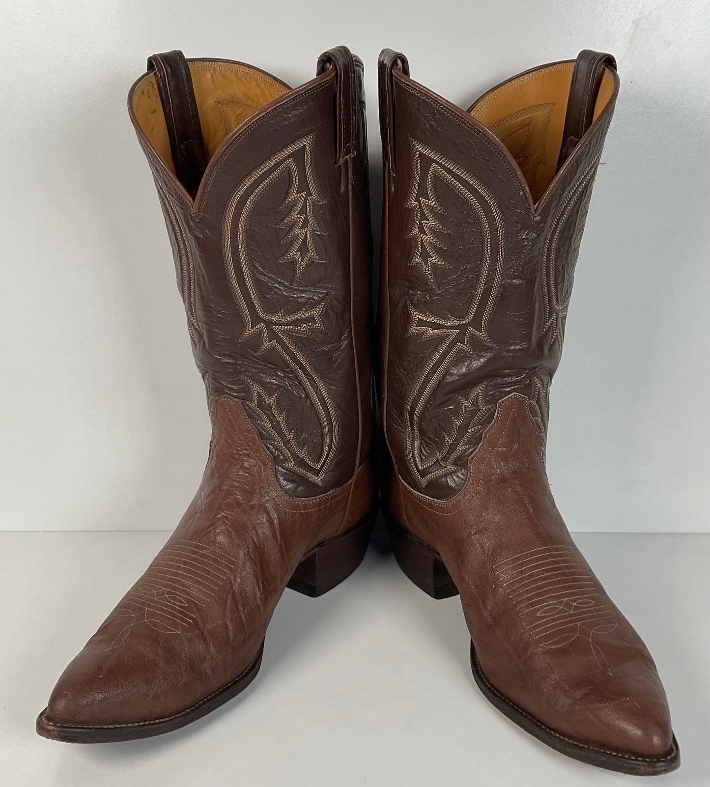 Vintage Tony Lama Gold Label Elephant Cowboy Boots 11 E Exotic