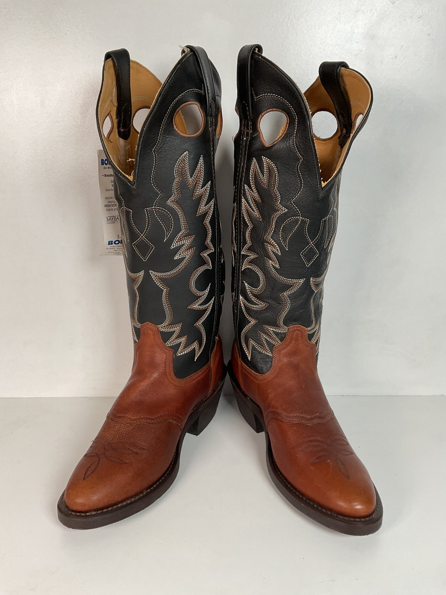 Shepler’s Brand Buckaroo Cowboy Boots 7 D Tall Punchy Top Oil Resistant