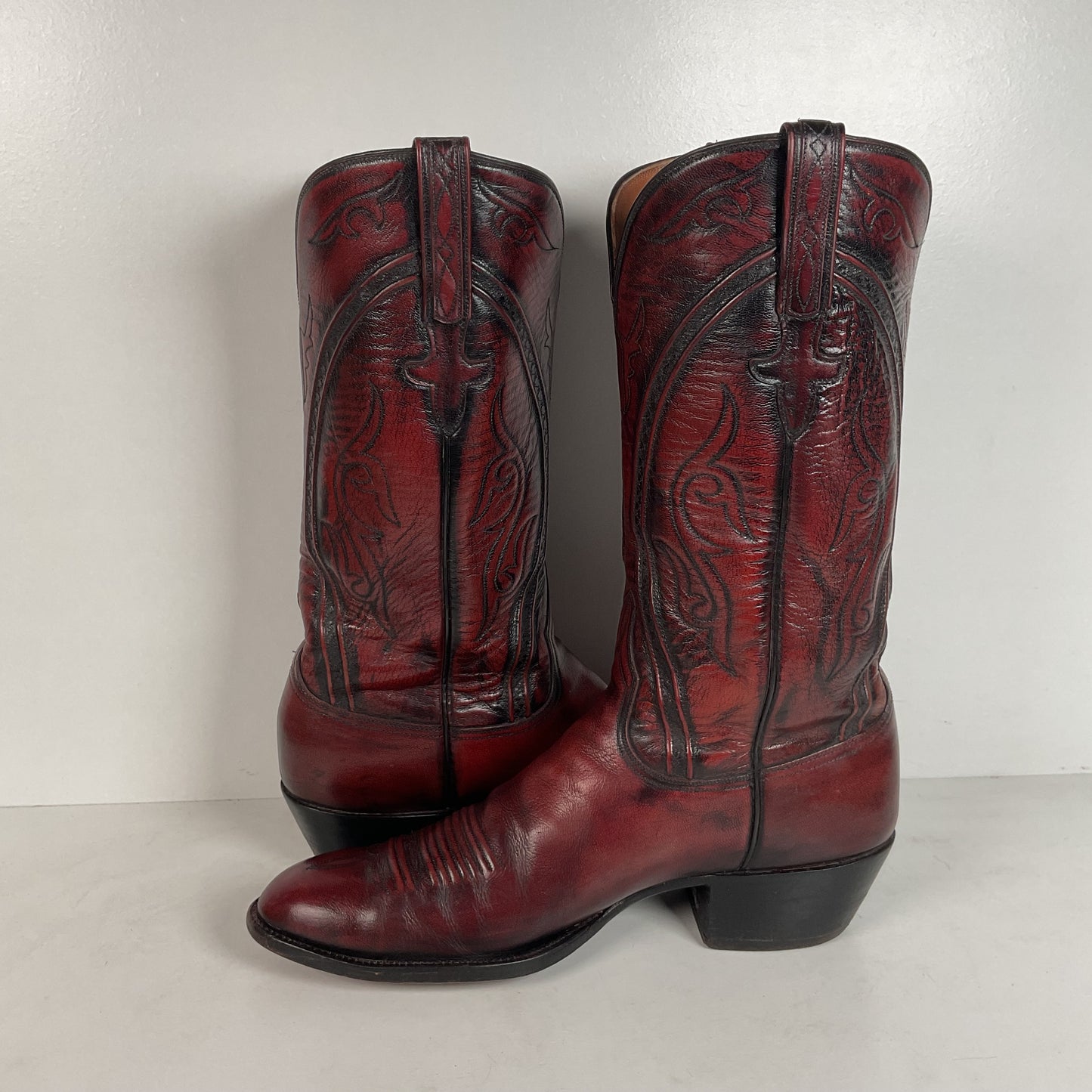 Vintage Lucchese San Antonio Cowboy Boots | Oxblood | Extra Narrow | 11.5 A