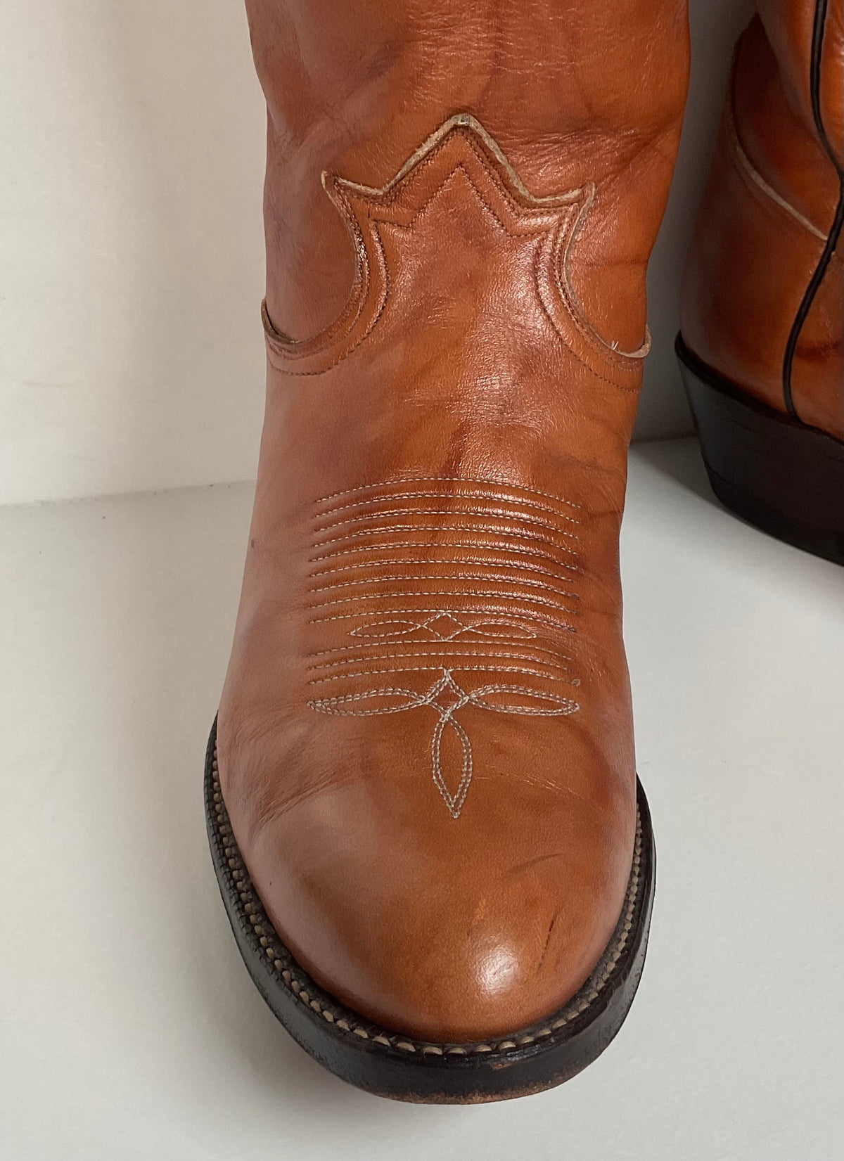 Vintage Tony Lama Chocolate Cow Cowboy Boots | Gold Label | Men’s 8.5 D