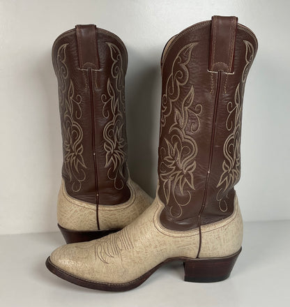 Vintage Justin Exotic Antelope Cowboy Boots | USA Made | Men’s 8 D