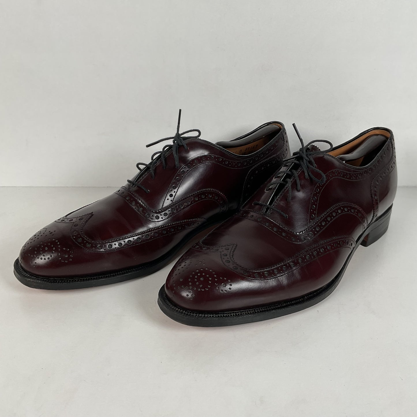 Vintage Johnston Murphy Oxford Shoes | Burgundy Calf | USA Made | Men’s 12 D