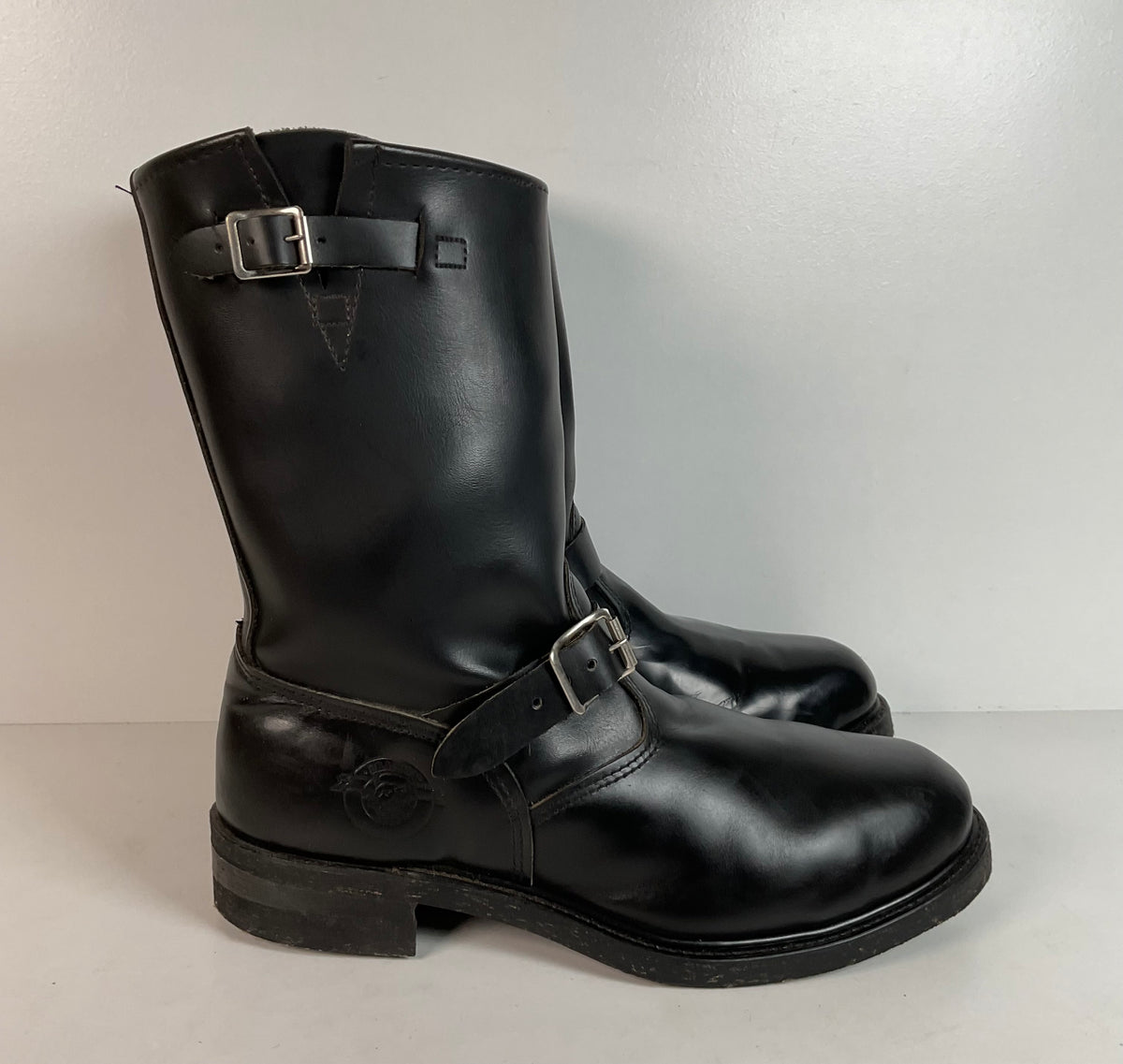 Vintage Steel Toe Leather Work Boots Vibram Bottoms Heritage Sz 13 USA Made Vintage Burgundy Leather Thinsulate Hiking Boots Vibram Sole  main image 3