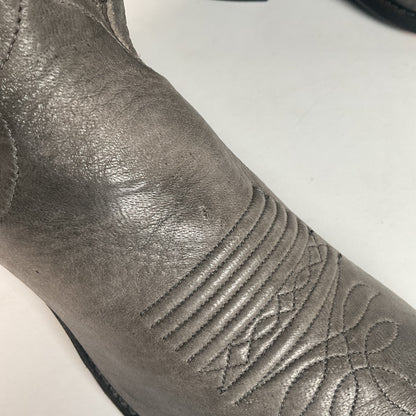 Vintage Dan Post Grey Elk Skin Cowboy Boots 10.5 D USA Made Old Label