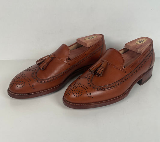 Vintage Christian Dior Tassel Loafers | Brogue Wingtip | 1980s | Men’s 8 D