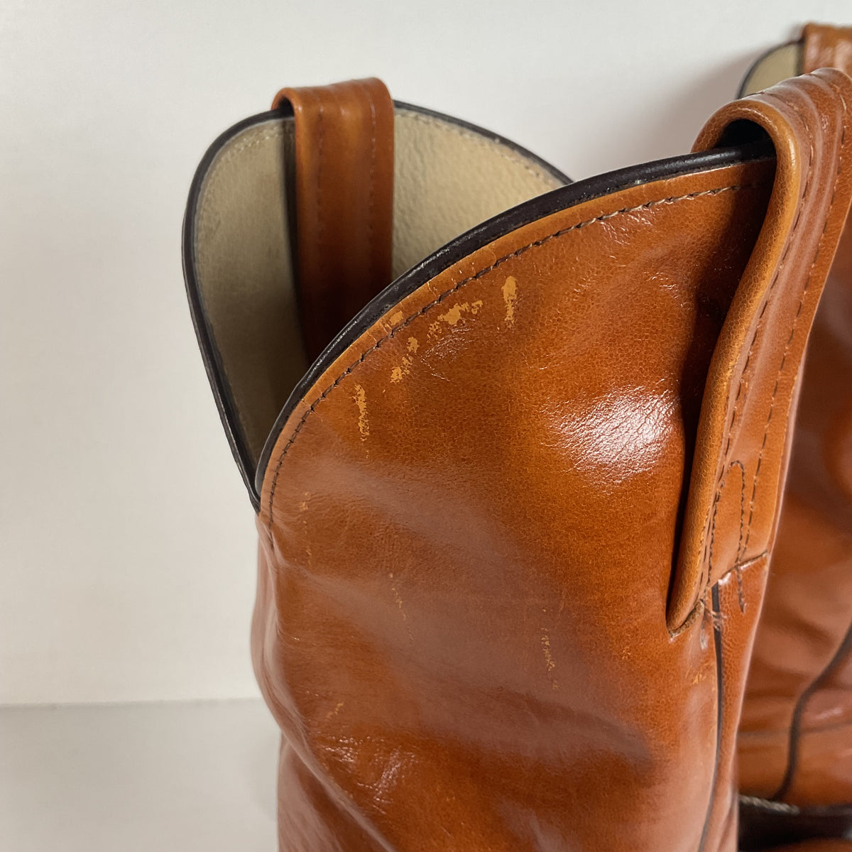 Vintage Frye Cowboy Boots | Burnished Brown Calf | French Toe | Men’s 10.5 D